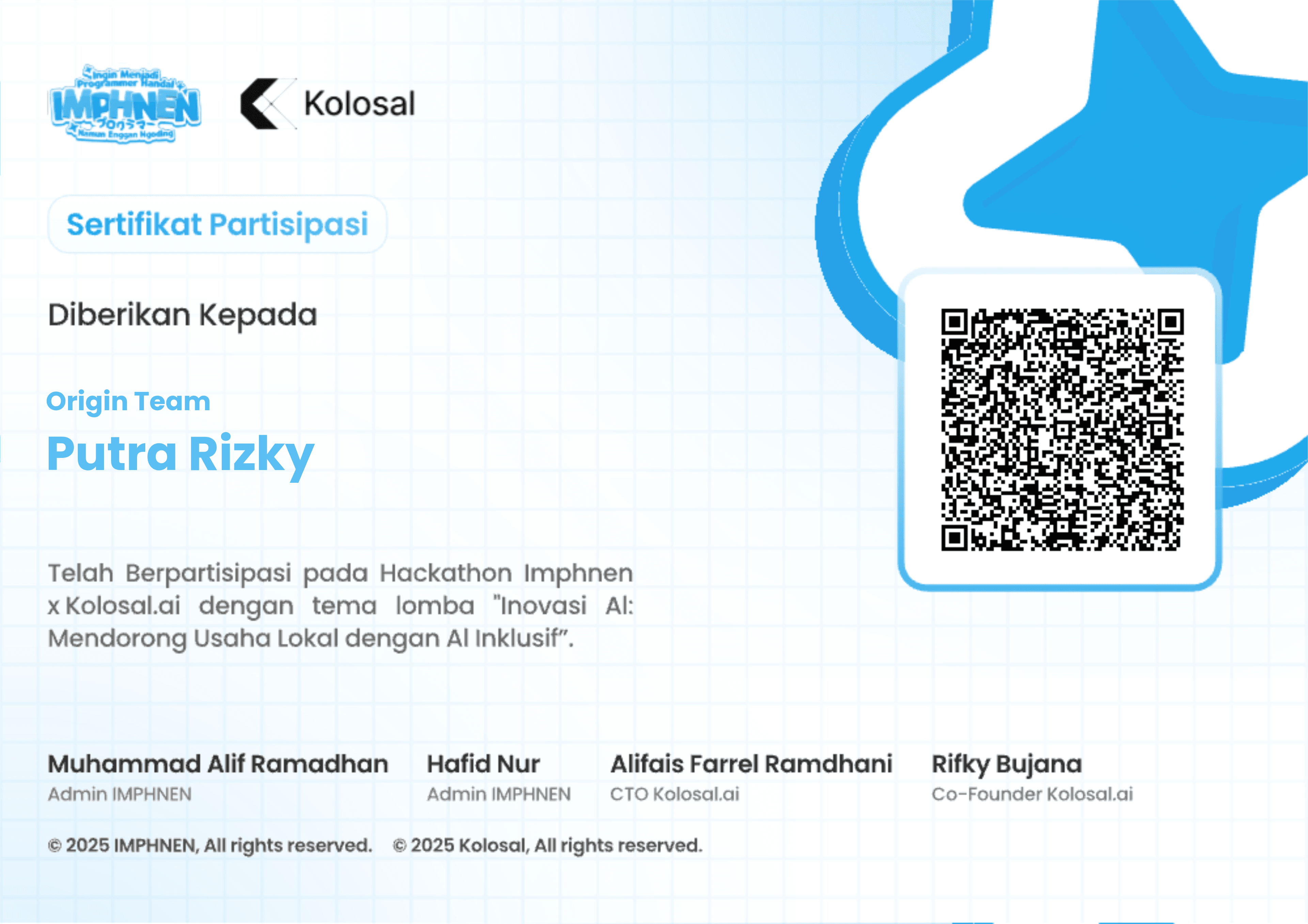 Innovation AI For UMKM, IMPHNEN x Kolosal.ai Hackathon