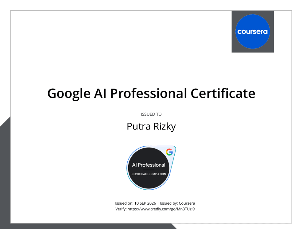 Google AI Professional Certificate